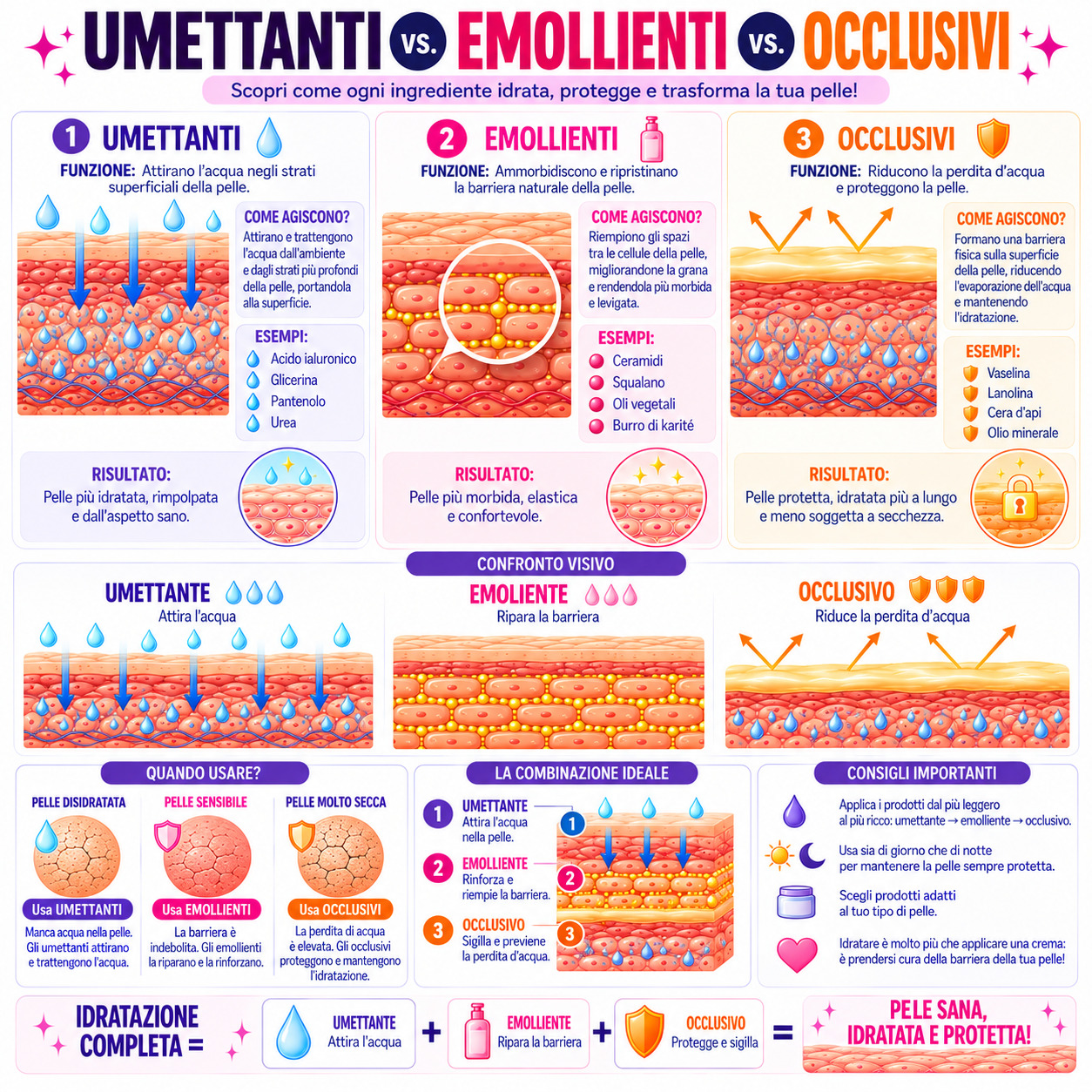 UMETTANTI • EMOLLIENTI • OCCLUSIVI