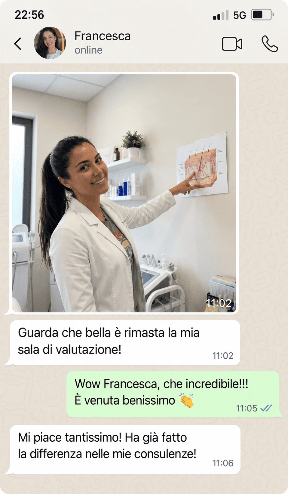 Testimonianza WhatsApp di Francesca