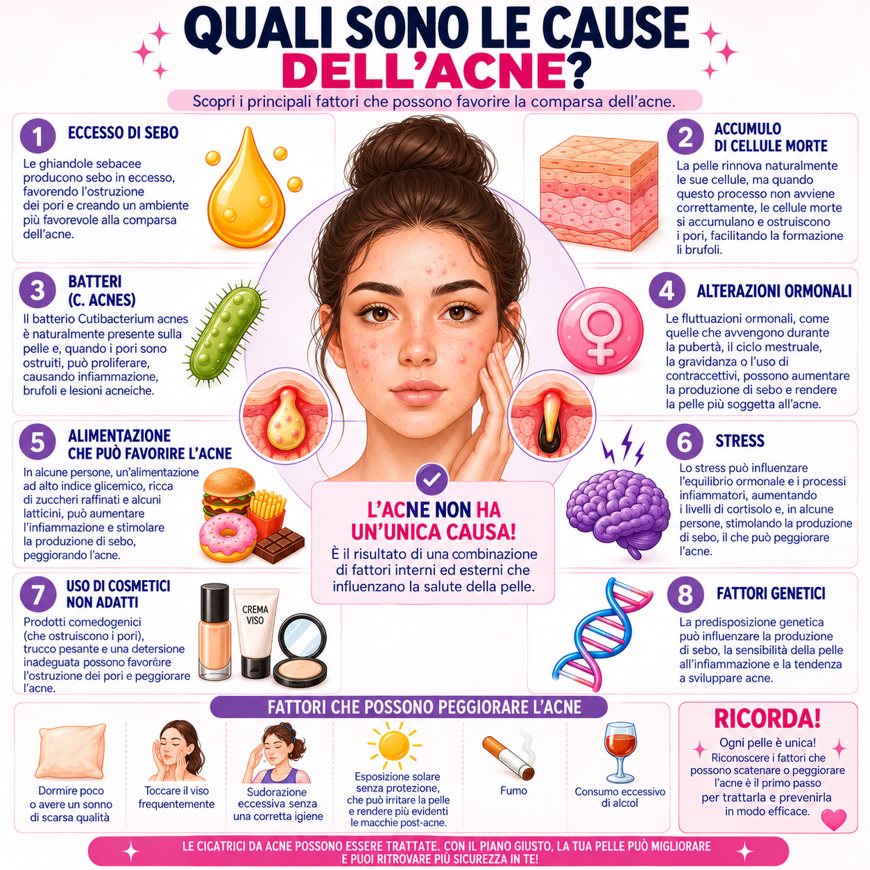 QUALI SONO LE CAUSE DELL’ACNE?